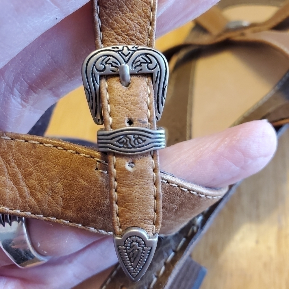 Sonora Brown Leather Sandals sz 9M - Picture 12 of 13